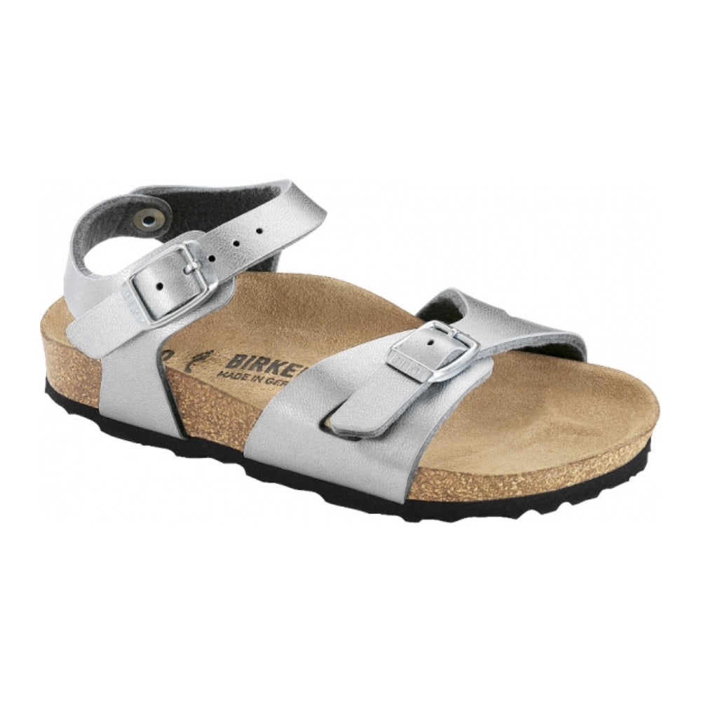 Childrens hot sale silver birkenstock