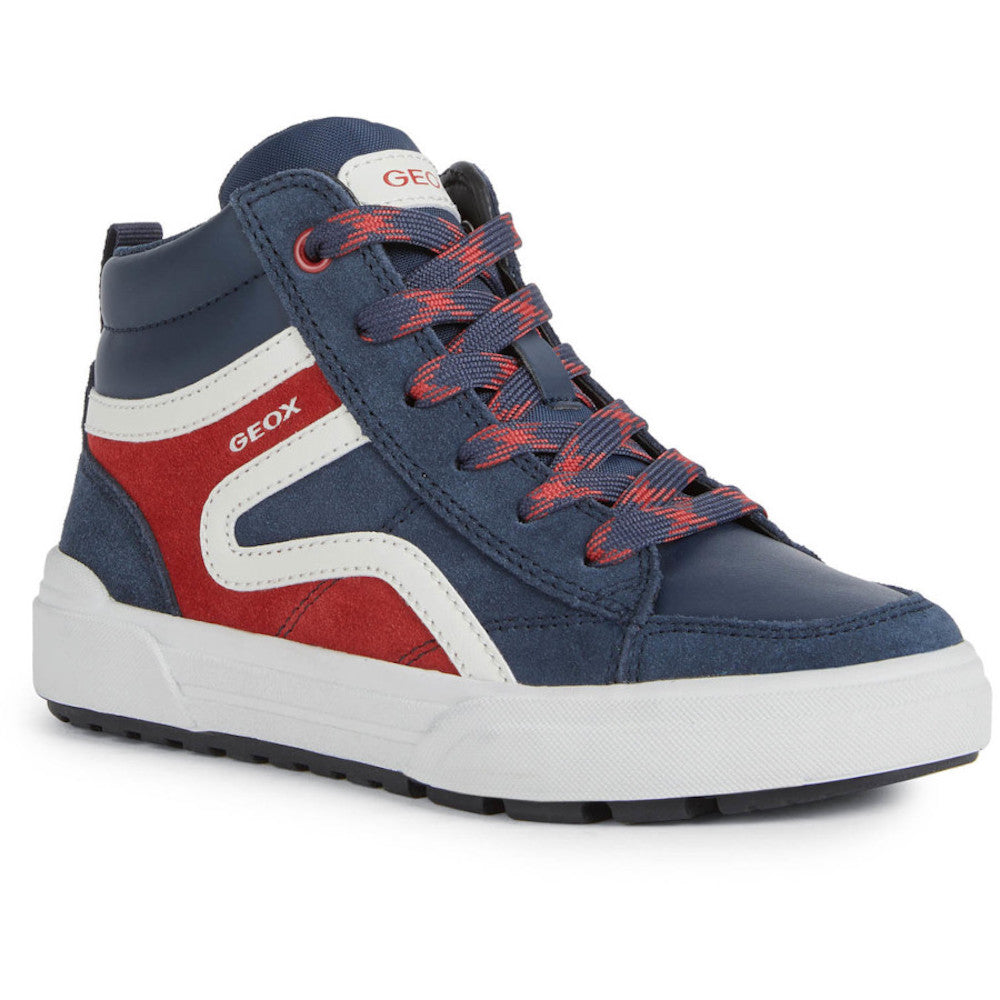 Geox J Weemble Boy J26HAB C0735 Navy/Red Trainers – SoleLution