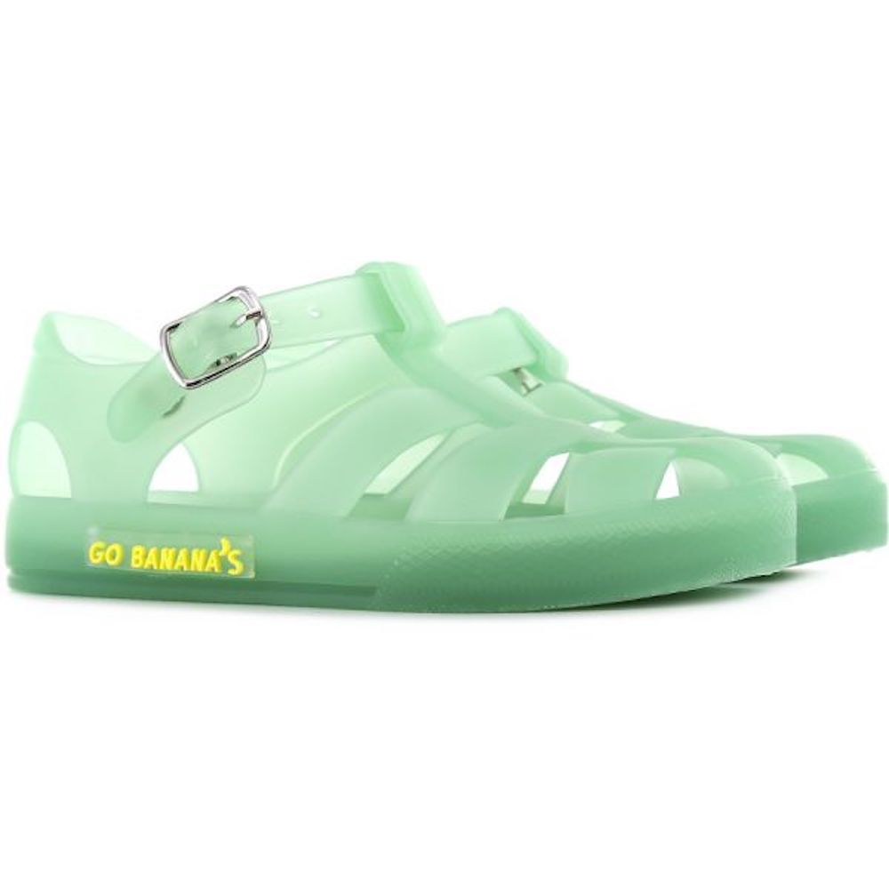 Go Bananas Jelly Sandals Green Fishbone Sandals SoleLution