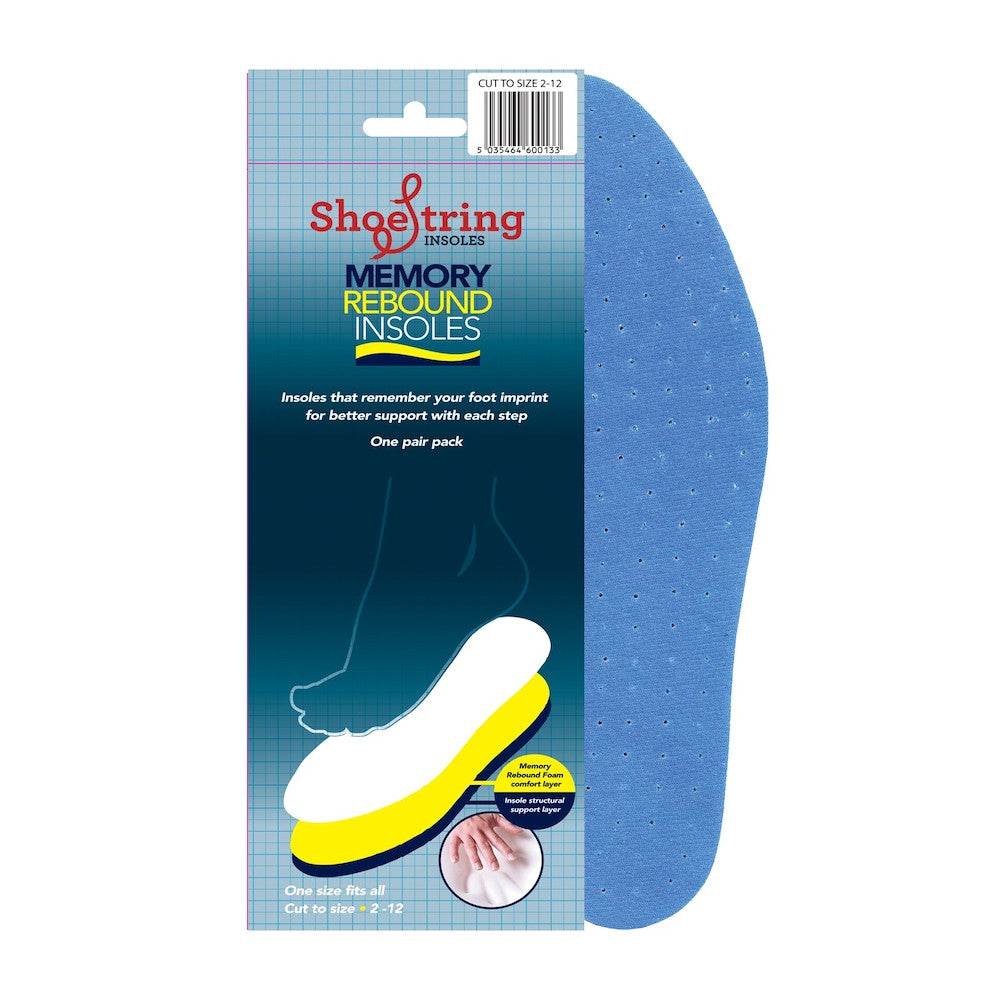 ShoeString Memory Foam Insoles Cut to Size SoleLution