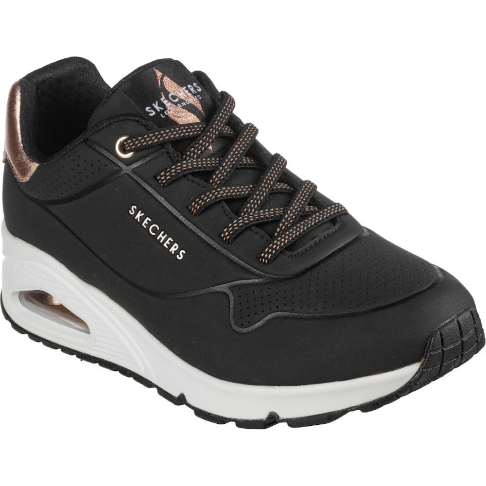 Skechers all outlet black trainers