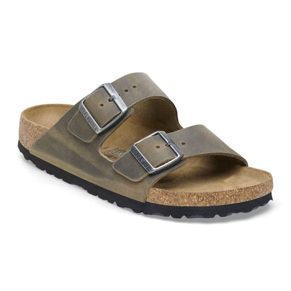 Birkenstock Arizona Oiled Leather - Faded Khaki Sandals