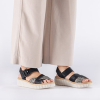 Rieker 69269 -  Black/Sand Sandals
