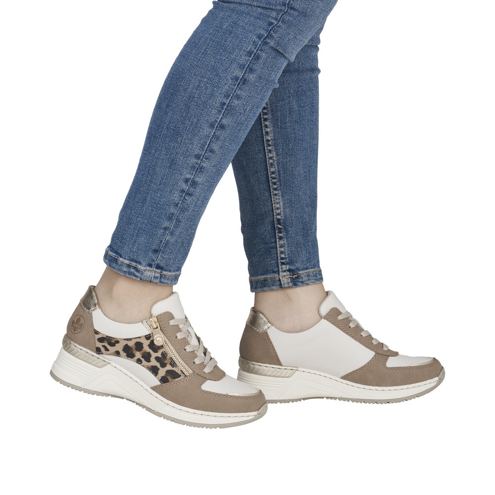 Rieker N4308 -  Shell/Lightgold/Off White Trainers