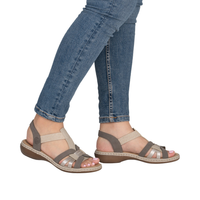 Rieker 65918 -  Clay/Champagner/Kiesel Sandals