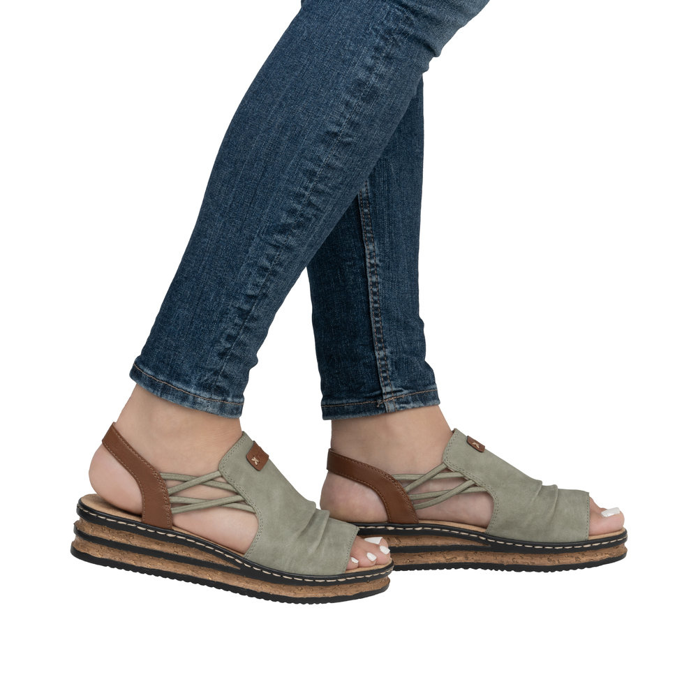 Rieker 62962 -  Schilf/Cayenne Sandals