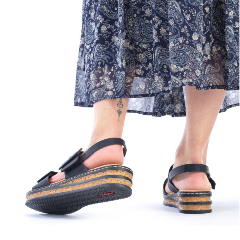 Rieker 62950 - Black Sandals