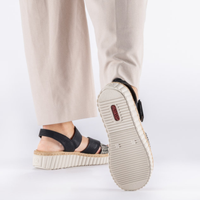 Rieker 69269 -  Black/Sand Sandals