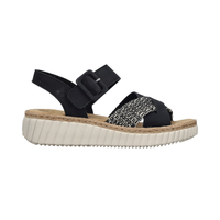Rieker 69269 -  Black/Sand Sandals