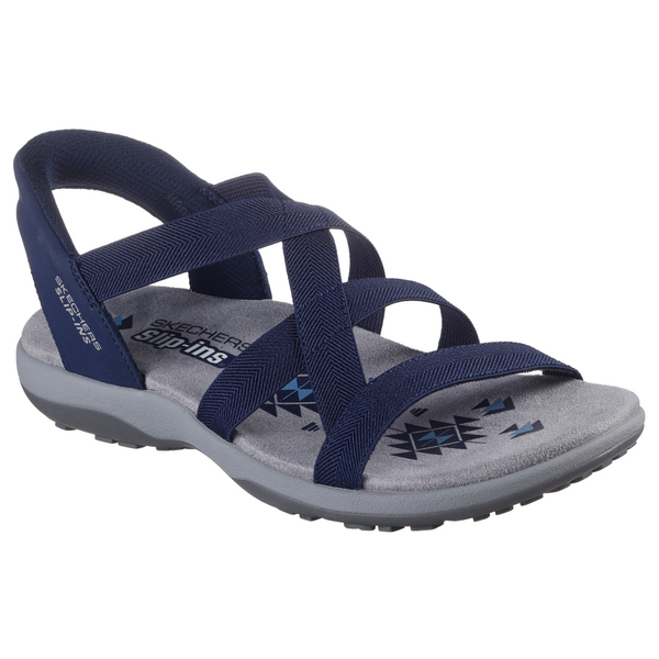 Skechers Slipins Reggae Slim - Stretch Flex - Navy Sandals