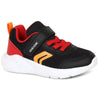 Geox J Sprintye Boy J36GBA - Black/Red Trainers