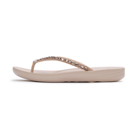 FitFlop iQushion Multi-Crystal Ergonomic Flip Flop - All Nude Rose