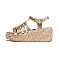FitFlop PLatFForms Fisherman Wedge Sandal - Platino