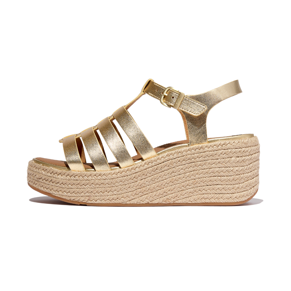 FitFlop PLatFForms Fisherman Wedge Sandal - Platino
