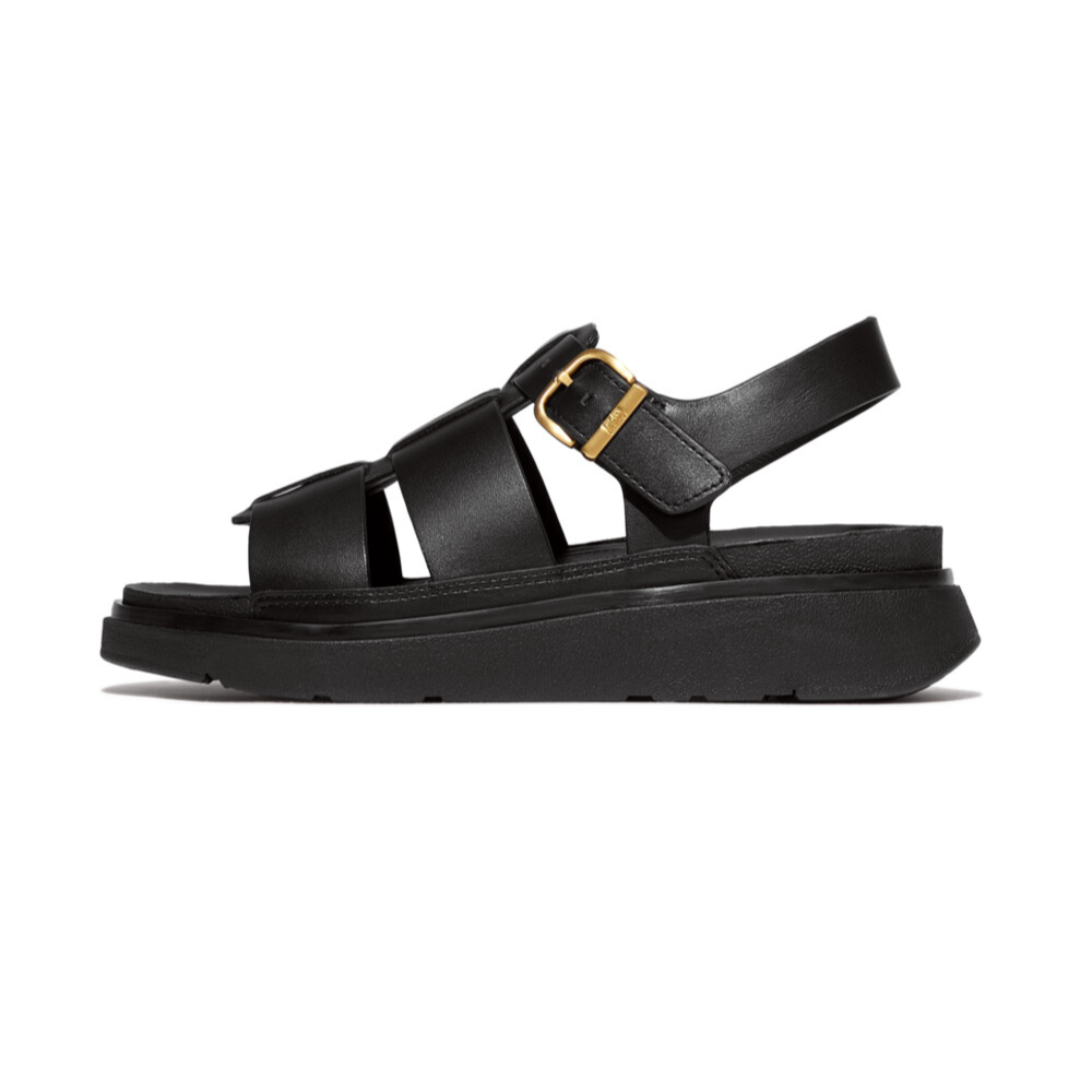 FitFlop Gen FF Leather Fisherman Sandals  - All Black