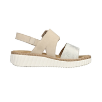 Rieker 69260 -  Beige/Gold/Perle
