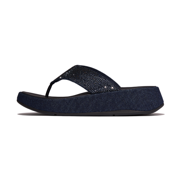 FitFlop F-Mode Toe Post Sandals - Dark Denim