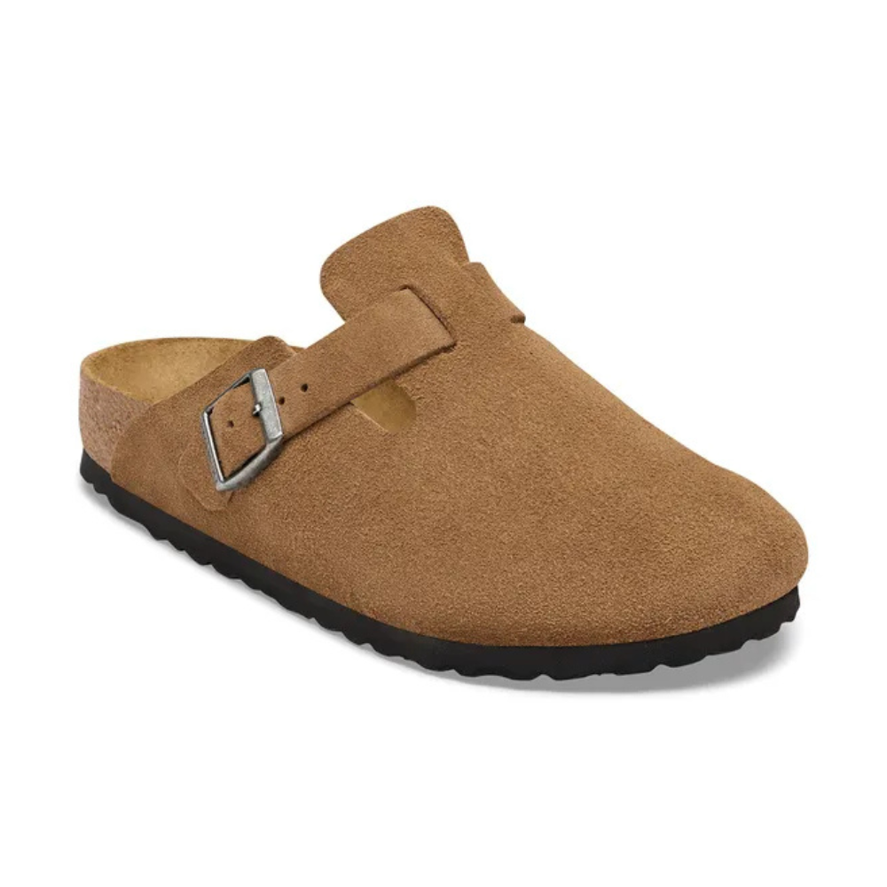 Birkenstock Boston Suede Unisex Clog - Dark Tea