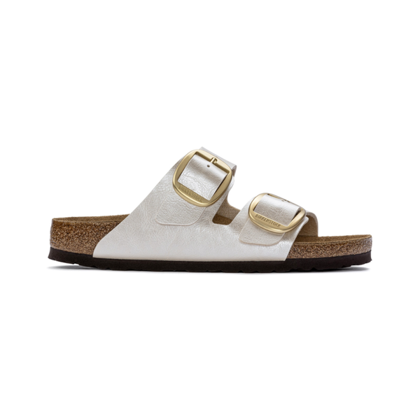 Birkenstock Arizona Big Buckle Birko-Flor - Graceful Pearl White Sandals
