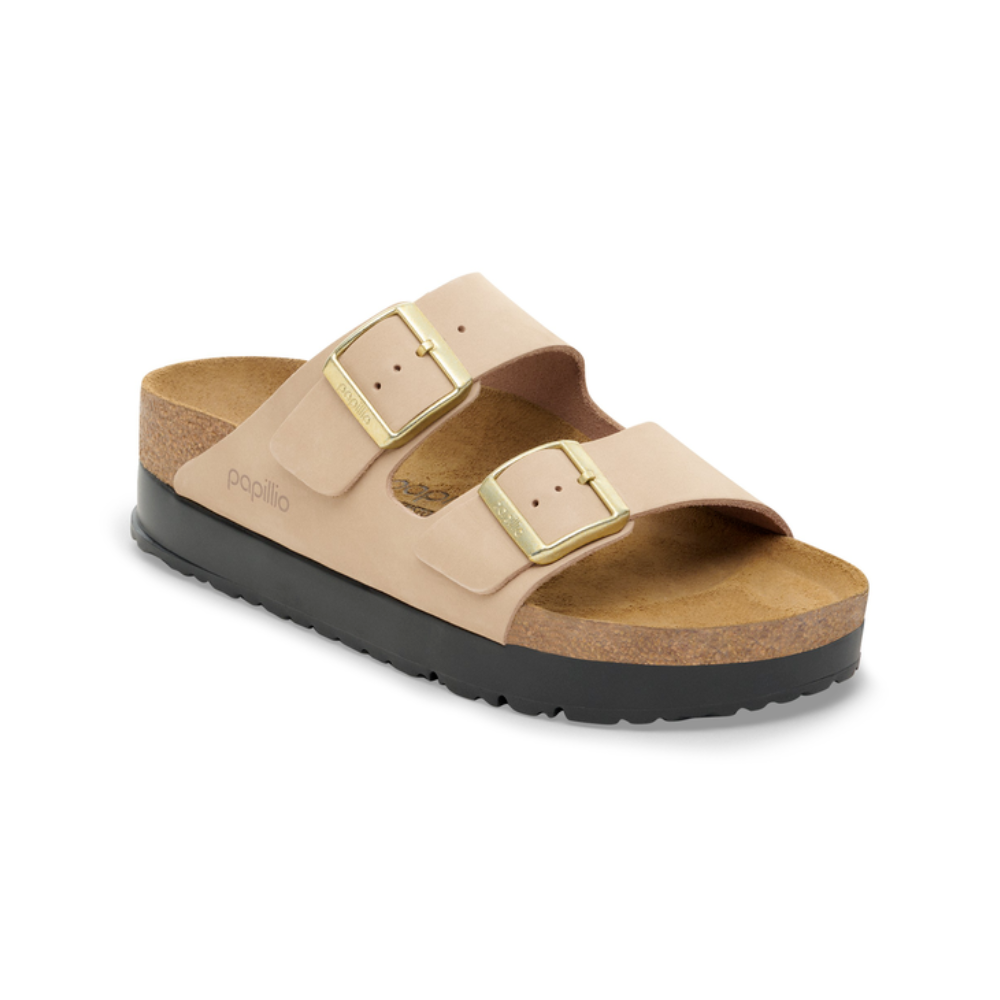 Birkenstock Arizona PAP Flex Platform Nubuk - Sandcastle Sandals