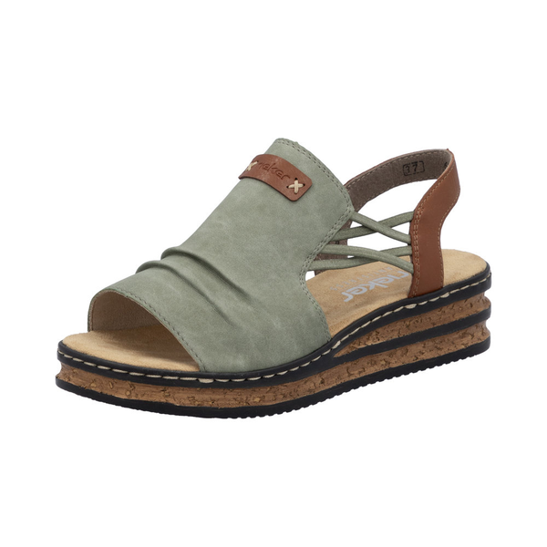 Rieker 62962 -  Schilf/Cayenne Sandals