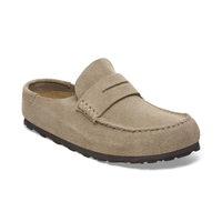 Birkenstock Naples Wrapped Suede Clog - Taupe