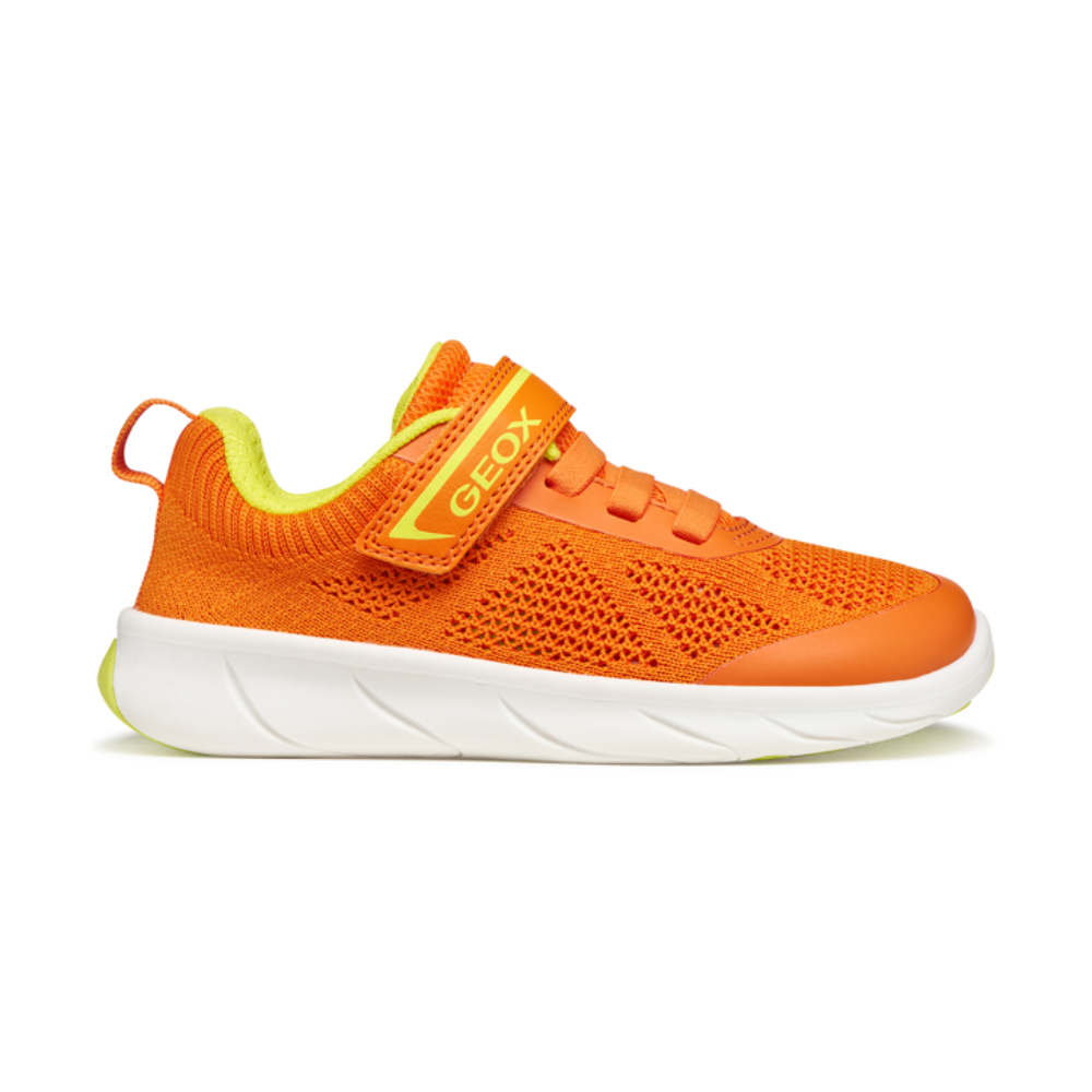 Geox J Foot-Run J65PDB - C2T3S Orange/Lime Green Trainers