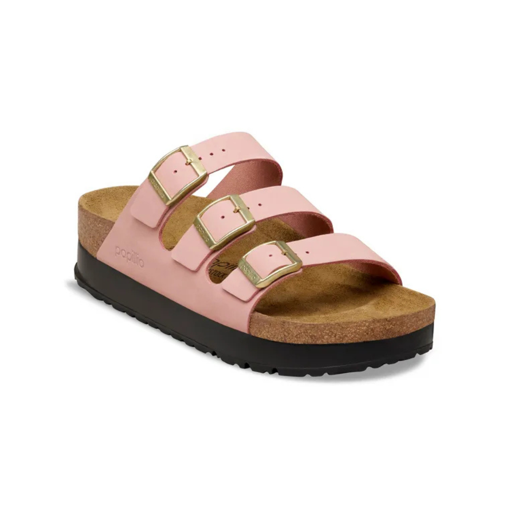 Birkenstock Florida Flex Platform Nubuk - Pink Clay Sandals