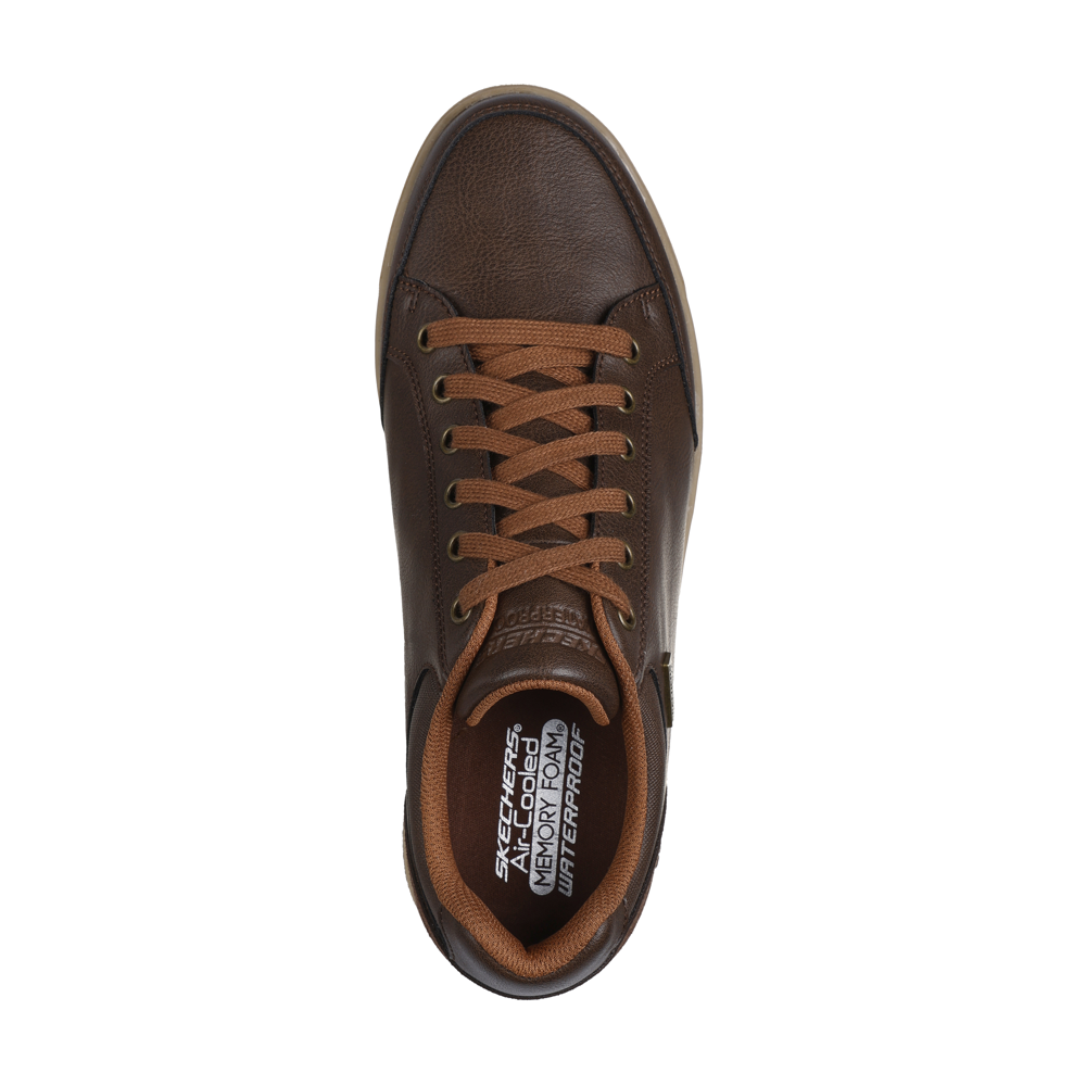 Skechers memory foam mens brown sales