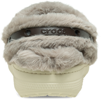 Crocs slip-on shoe with fur trim on a white background