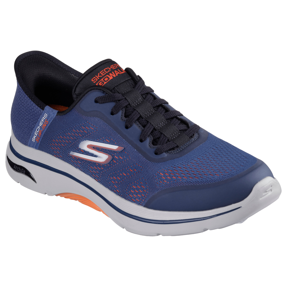 Skechers Go Walk Arch Fit 2.0 Simplicity 2.5 - Navy/Orange Trainers