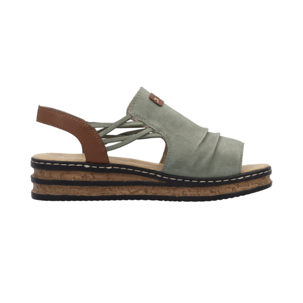 Rieker 62962 -  Schilf/Cayenne Sandals