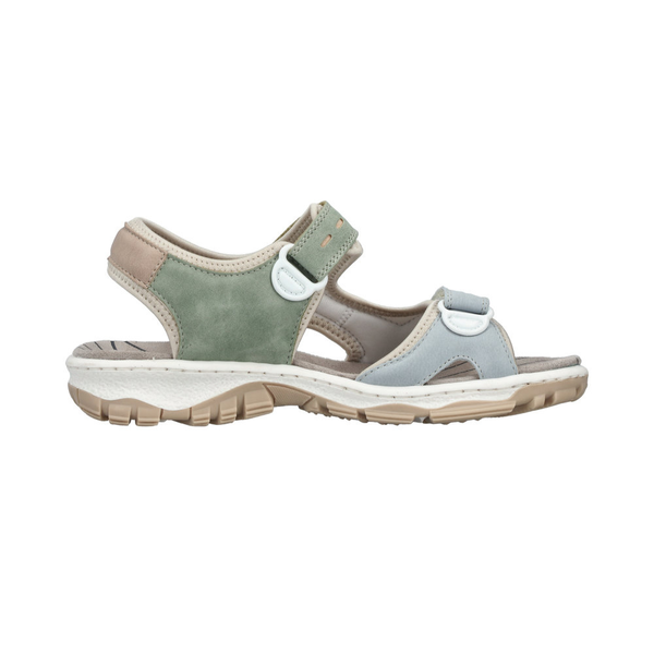 Rieker 68866 -  Carnation/Mauve/Aqua Sandals