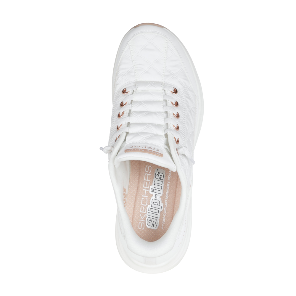 Skechers Slip-ins Contour Foam Cozy Fit Golden Hour - White/Rose Gold Trainers