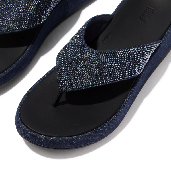FitFlop F-Mode Toe Post Sandals - Dark Denim