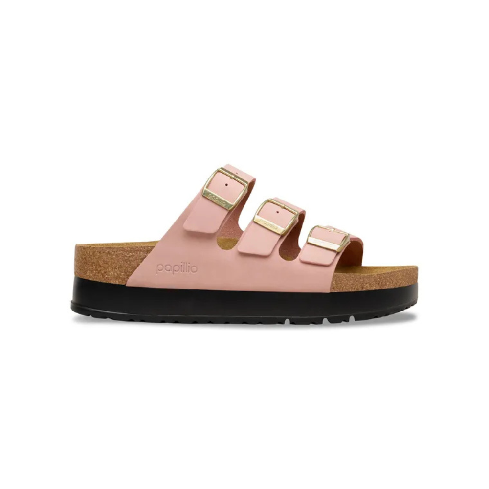 Birkenstock Florida Flex Platform Nubuk - Pink Clay Sandals