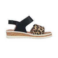 Rieker V4181 -  Beige/Black Sandals