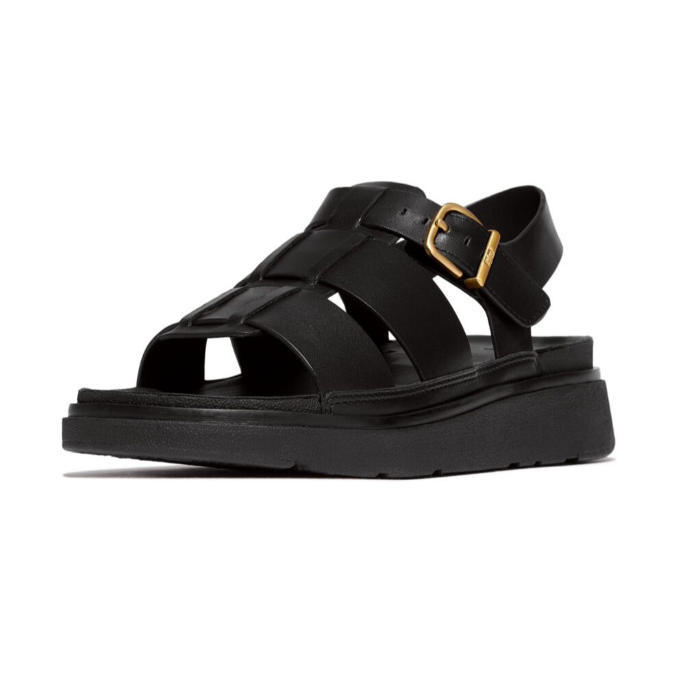FitFlop Gen FF Leather Fisherman Sandals  - All Black