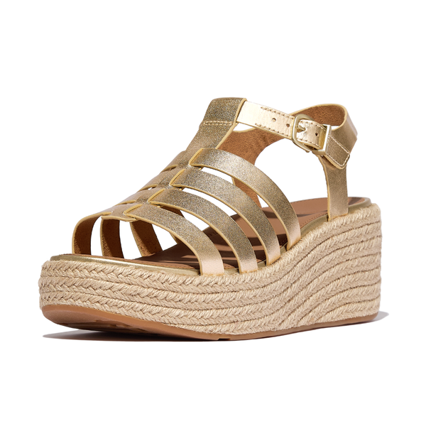 FitFlop PLatFForms Fisherman Wedge Sandal - Platino