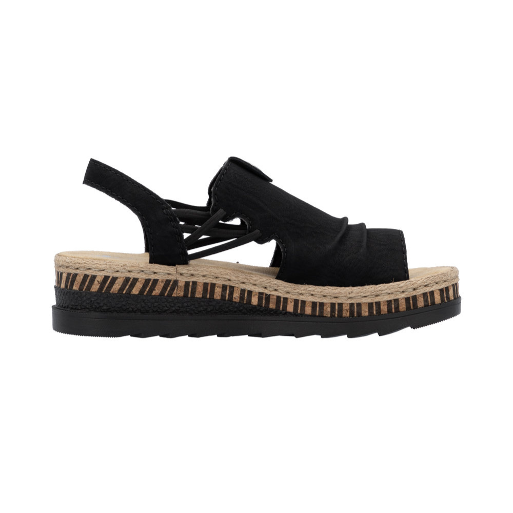 Rieker V7972 - Black Sandals