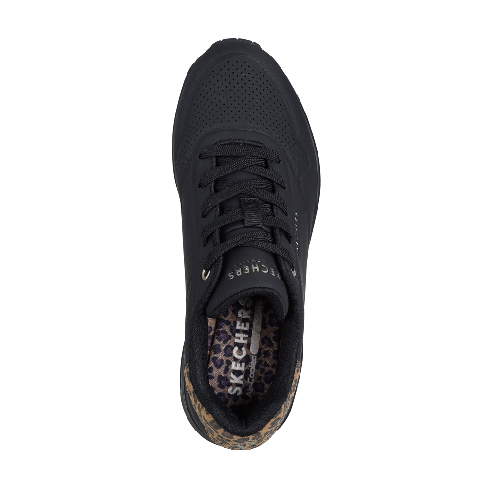 Skechers Uno Jungle Nite - Black/Leopard Trainers