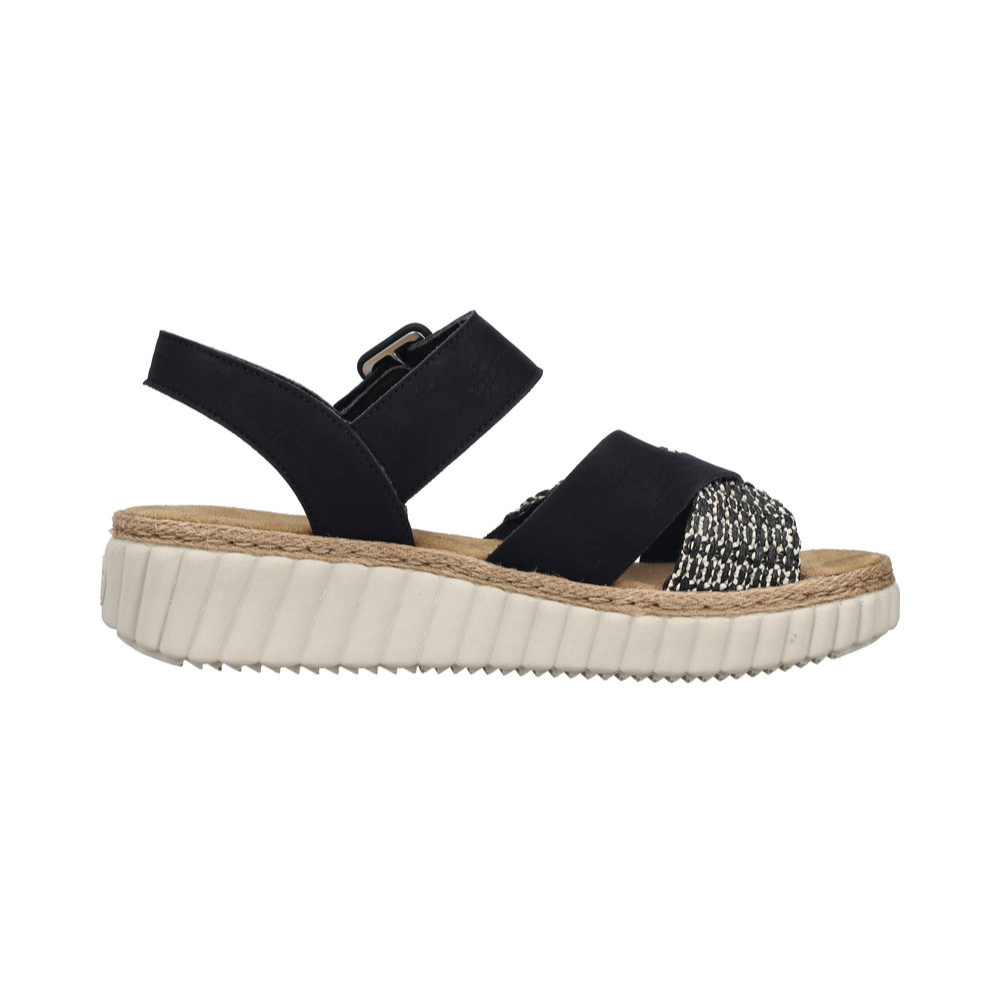 Rieker 69269 -  Black/Sand Sandals