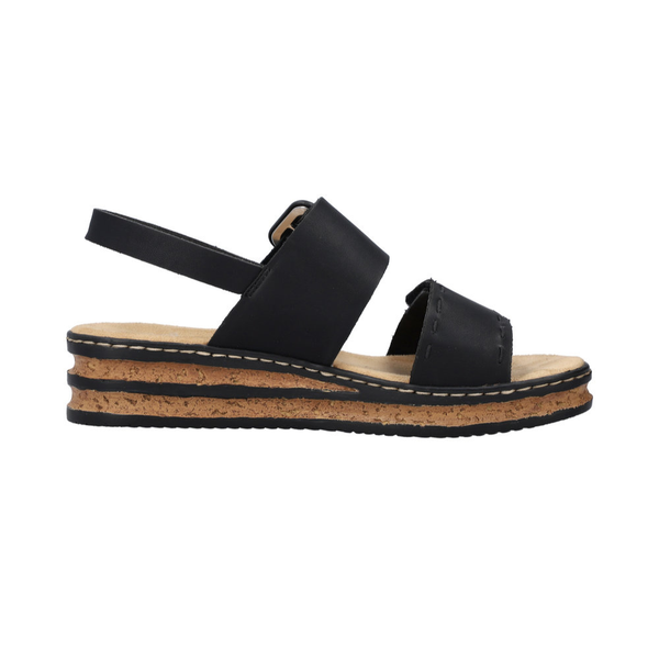 Rieker 62950 - Black Sandals