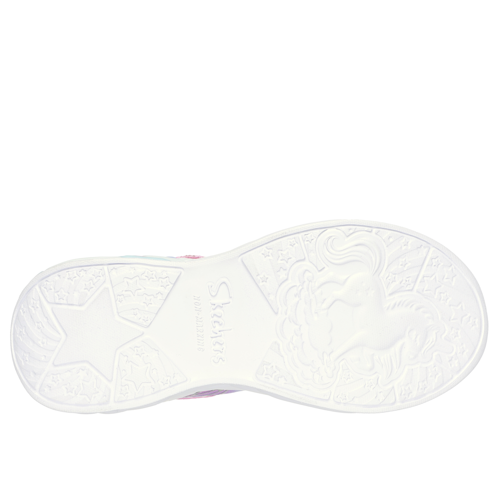 Skechers Unicorn Dreams Wishful Magic Pink Turquoise Trainers SoleLution