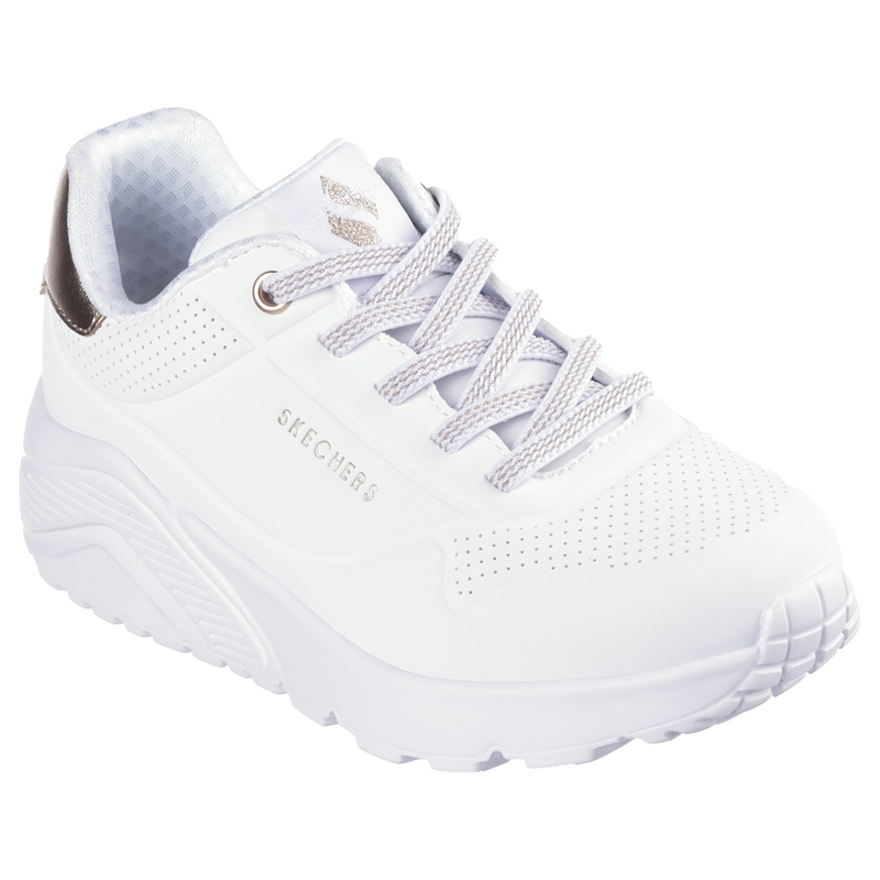 Skechers Uno Lite - Metallic Mode - White Trainers