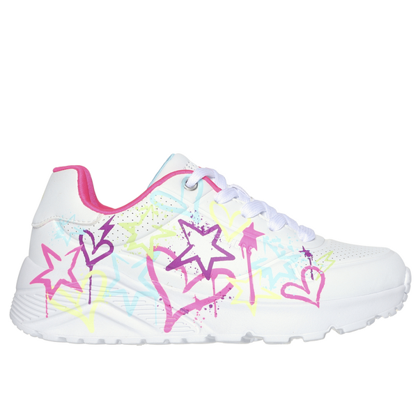 Skechers Uno Lite - My Drip - White Multi Trainers
