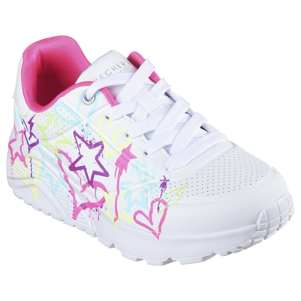 Skechers Uno Lite - My Drip - White Multi Trainers