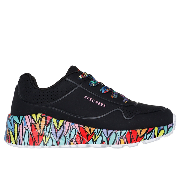 Skechers Uno Lite Subtle Love - Black/Multi Trainers