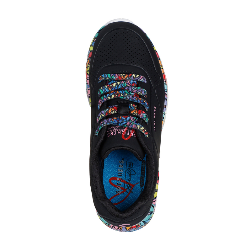 Skechers Uno Lite Subtle Love - Black/Multi Trainers
