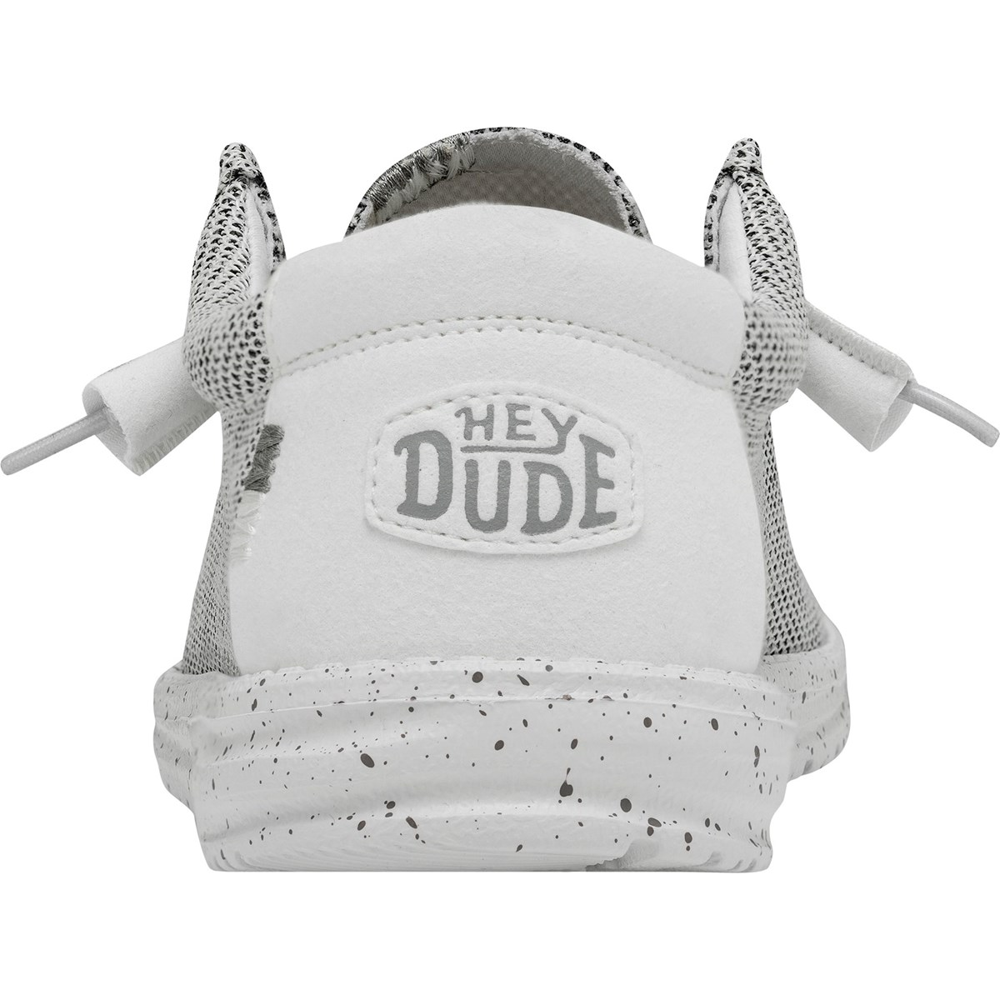 Hey Dude Wally Sox Stone White Canvas – SoleLution - Main Image